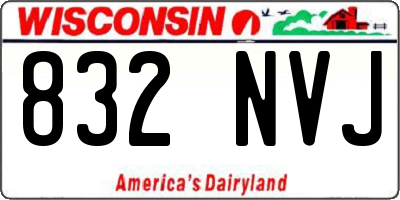 WI license plate 832NVJ