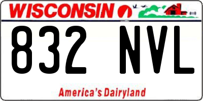 WI license plate 832NVL