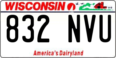 WI license plate 832NVU