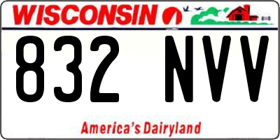 WI license plate 832NVV