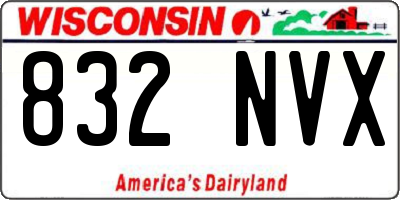 WI license plate 832NVX