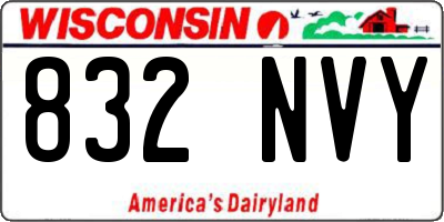 WI license plate 832NVY