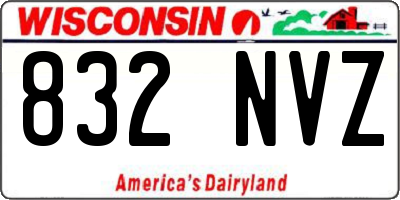 WI license plate 832NVZ