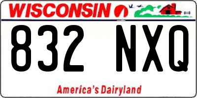 WI license plate 832NXQ