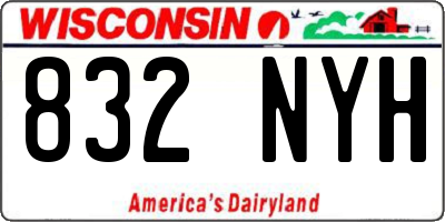 WI license plate 832NYH