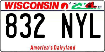 WI license plate 832NYL