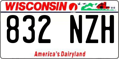 WI license plate 832NZH