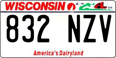WI license plate 832NZV
