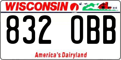 WI license plate 832OBB