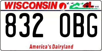WI license plate 832OBG