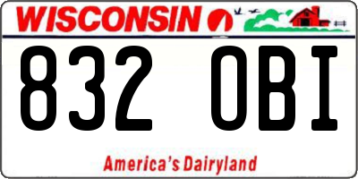 WI license plate 832OBI