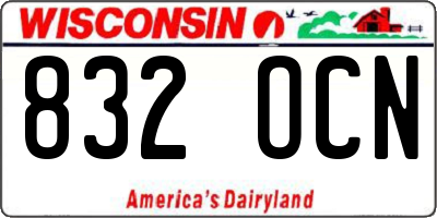 WI license plate 832OCN