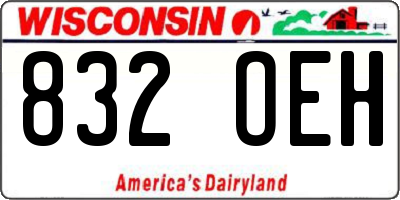 WI license plate 832OEH