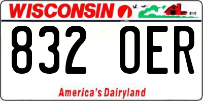 WI license plate 832OER