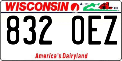 WI license plate 832OEZ