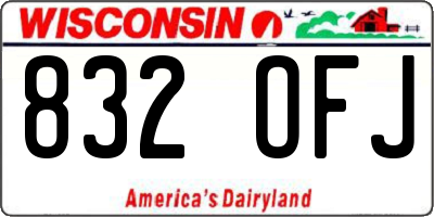 WI license plate 832OFJ
