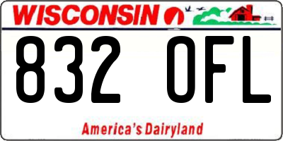 WI license plate 832OFL