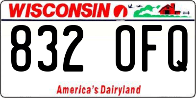 WI license plate 832OFQ