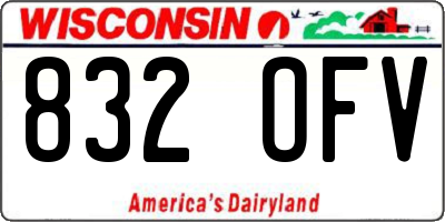 WI license plate 832OFV