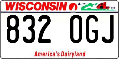 WI license plate 832OGJ