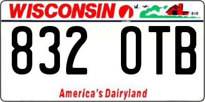 WI license plate 832OTB