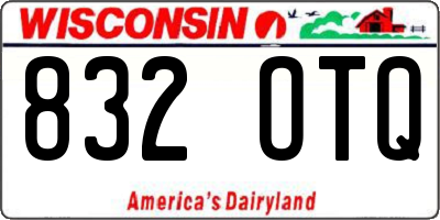 WI license plate 832OTQ