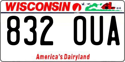 WI license plate 832OUA