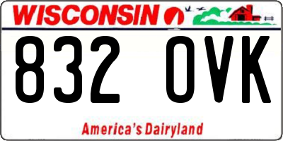 WI license plate 832OVK