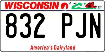 WI license plate 832PJN