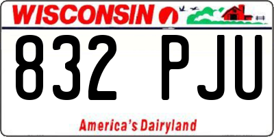 WI license plate 832PJU