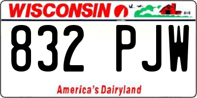 WI license plate 832PJW