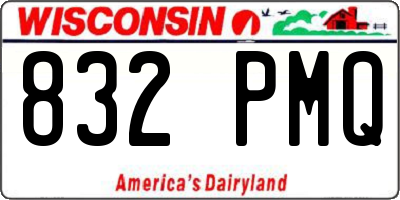 WI license plate 832PMQ