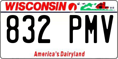 WI license plate 832PMV