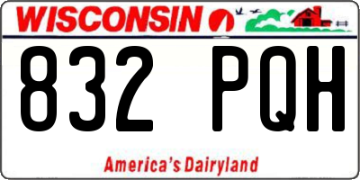WI license plate 832PQH