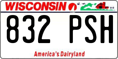 WI license plate 832PSH
