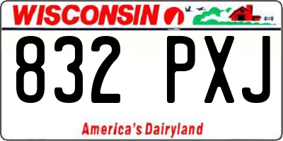 WI license plate 832PXJ