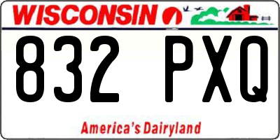 WI license plate 832PXQ