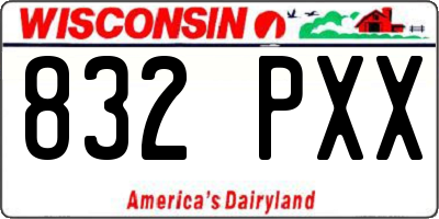 WI license plate 832PXX