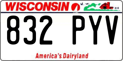 WI license plate 832PYV