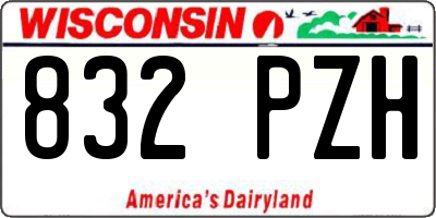 WI license plate 832PZH