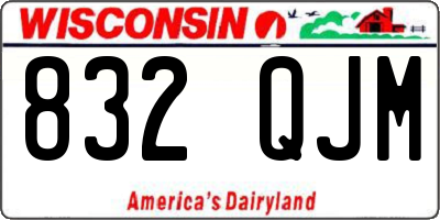 WI license plate 832QJM