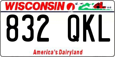 WI license plate 832QKL