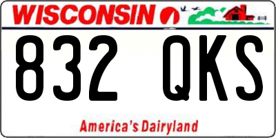 WI license plate 832QKS