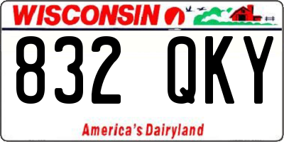 WI license plate 832QKY