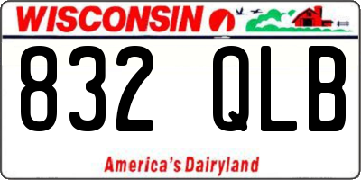 WI license plate 832QLB