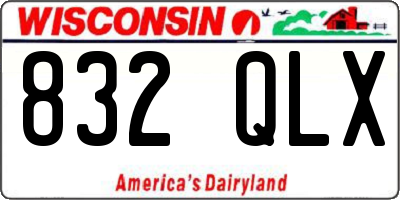 WI license plate 832QLX