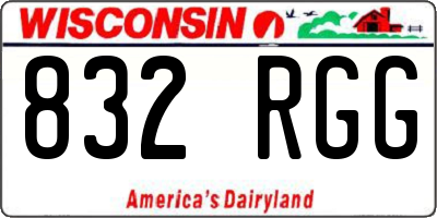 WI license plate 832RGG