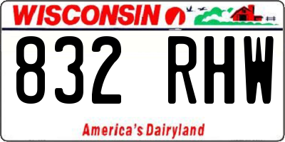 WI license plate 832RHW