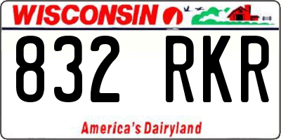 WI license plate 832RKR