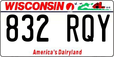 WI license plate 832RQY